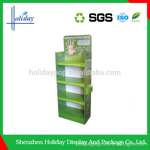 mixed color skin care cosmetic floor cardboard display stand cardboard display stand